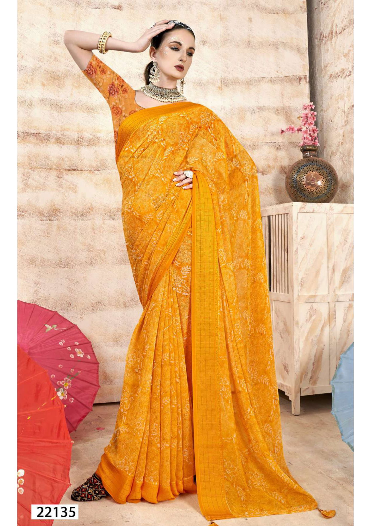 Sampreeti Vol 3 By Vallabhi Printed Daily Wear Georgette Sarees Wholesale Online